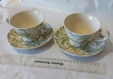 Royal Winton English Fern Tea Cups & Saucers (2)