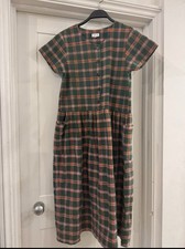 FOLD Brighton checked Toast style Dress L UK12
