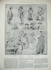 Original Old Antique Print