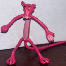 VINTAGE RARE Pink Panther Bendy Bendable Figure NICE US2