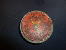 Vintage Paper Label ICI Wasp .177 Air Rifle Pellet Tin Empty. RARE