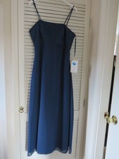 "ROMANTICA" 12 B.N.W.T LGT NAVY BLUE EMBELLISHED BODICE EVENING DRESS