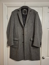 Mens Grey Lined Herringbone