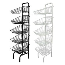 5 Tier Basket Stand in Black