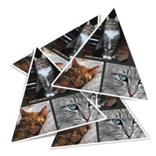 4x Triangle Vinyl Stickers