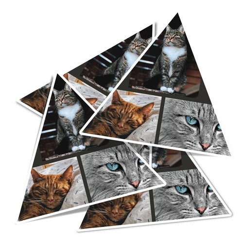 Triangle vinyl stickers - 4x,