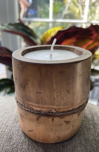 Small bamboo candle - bamboo,