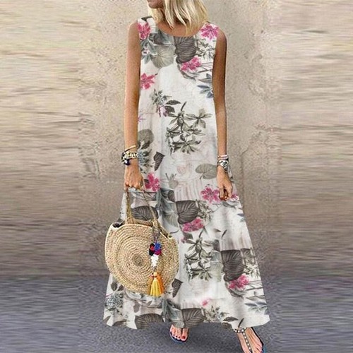 Floral boho summer dress - boho,