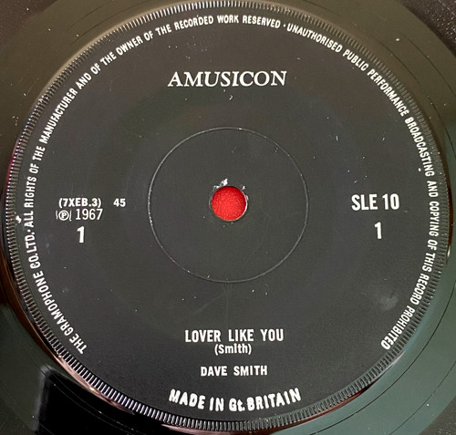 Dave smith lover like - dave, 7"
