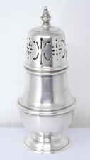 Baluster Sugar Caster With Pierced Cover Silver Plated Barker Ellis Muffineer