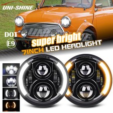 1 Pair 7 inch Round LED
