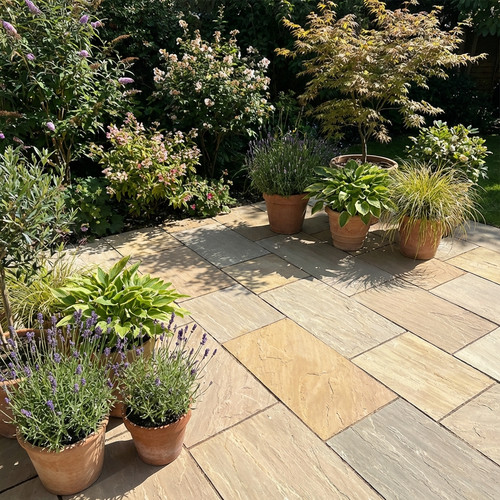 Indian sandstone paving slabs - indian,