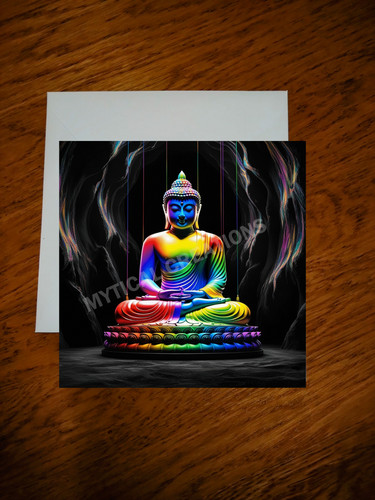 Buddha greeting card - greeting, yoga