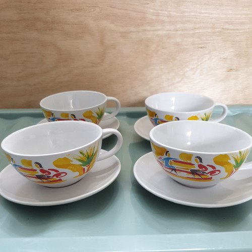 Cappuccino cup and saucers - 4,