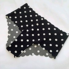 Victoria's Secret Black Spotty Scalloped No Show Cheeky Panties - Size XS - New