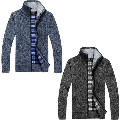 Men zip cardigan - up, funnel