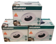 Sylvania Sylfire Fire Rated GU10 Downlight Matt White NO Lamp Zone 1&2 x3