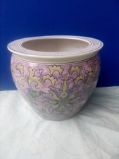 Large Chinese Pottery Koi Fish Bowl/Planter Jardiniere