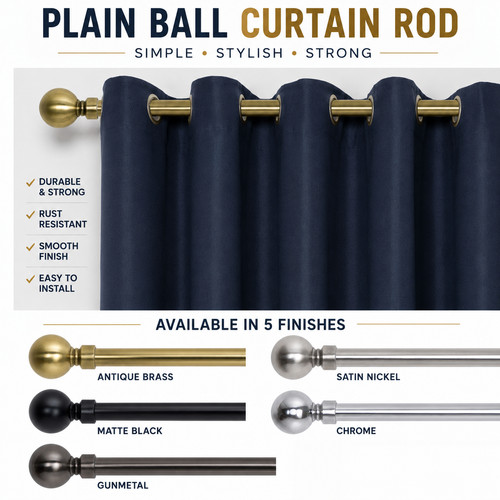 Extendable curtain poles - curtain, with