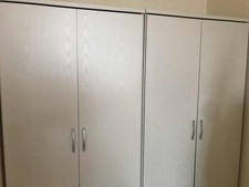 2x Double Wardrobes 2 Doors 1 Draw Each, 1 of them Needs Small Repair