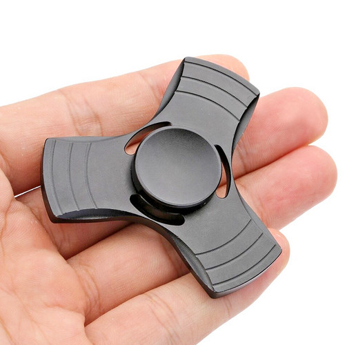 Black hand fidget spinner - black,