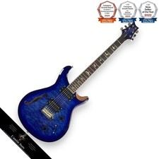 PRS SE Custom 22 SemiHollow Quilt Faded Blue with Tremolo Coil Tap