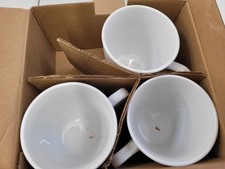 John Lewis ANYDAY Eat 3x Porcelain Mugs 360ml White Small Cups