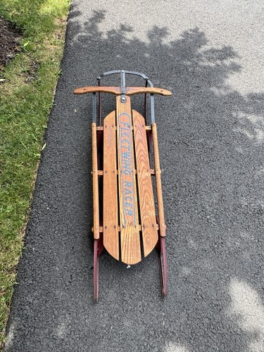 Vtg fleeting racer red wooden - fleeting,