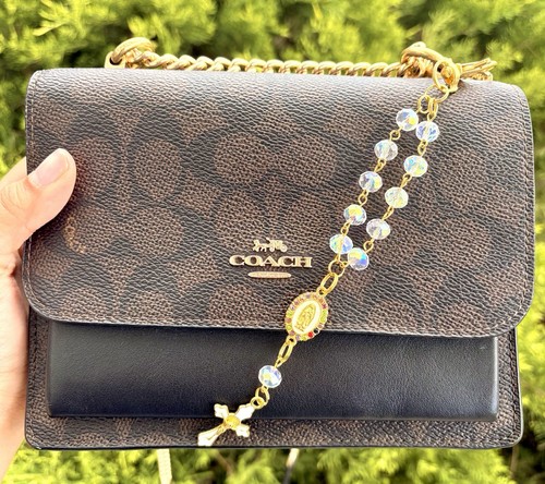 White rosary bag charm - white,