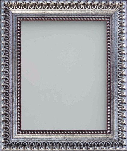 Ornate silver photo frame - ornate,