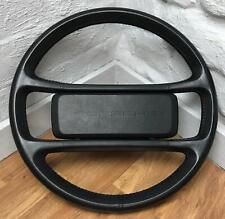 Genuine Porsche 911 Carrera, SC, 930 black leather steering wheel. Original. 14E