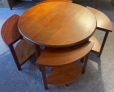 Stunning MCM Solid Teak Nest