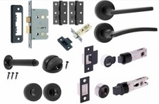 Matt Black Door Handle On