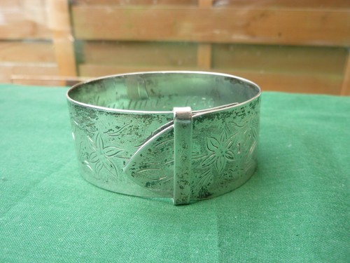 Vintage silver belt buckle - silver,