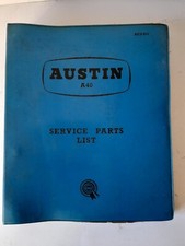 Austin A40 parts list. Austin