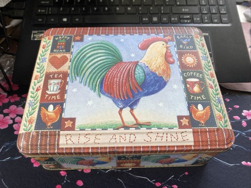 Rooster chicken biscuit tin - rooster,
