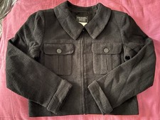 CHANEL Black Uniform Black Jacket Size 40