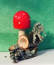 Jumping Spider/reptile/fairy Garden  Toadstool Hide Enclosure Decor