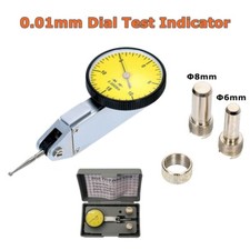 DTI Gauge Magnetic Dial Test Indicator 0.01mm Metric Precision Clock Gauge & Box