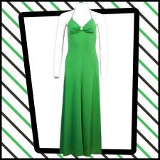 OLEG CASSINI Halter Neck Dress  Green UK Size 8-10    413 Y