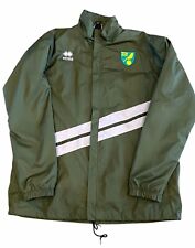 Norwich City Football Rain Jacket 2016/18 Adults Green 3XL Errea Full Zip Mens