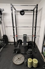 Mirafit M1 Power Cage Rack With Bench + Weights + Accessories