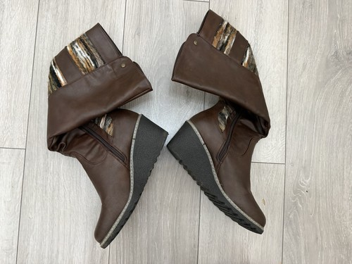 Pavers women brown wedge - women's,
