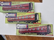 Three unmade Rosebud Kitmaster BR (SR) green OO Gauge Mk1 coach kits