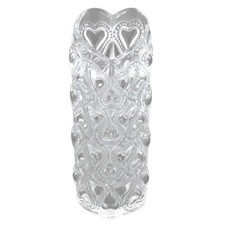 Lalique Crystal Amour Heart Vase Love 6.25 Inches Tall