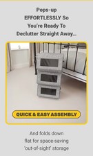 Must Have Ideas 22L Smart Space Stacker Storage Box (X1) Collapsible & Stackable