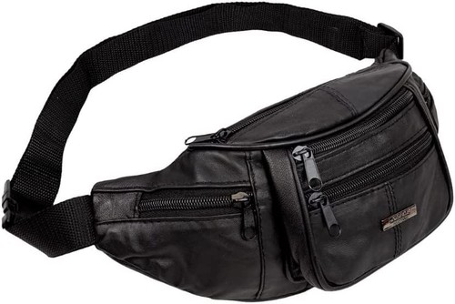 Genuine leather bum bag waist - leather,