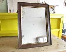 Oak Framed Victorian Dressing Table Mirror wooden stand 