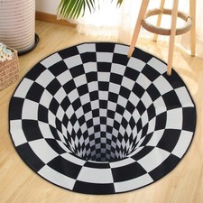 Hillylolly Vortex Carpet, 3D Illusion Rug, Optical Illusion Rug, Round 3D Mat V
