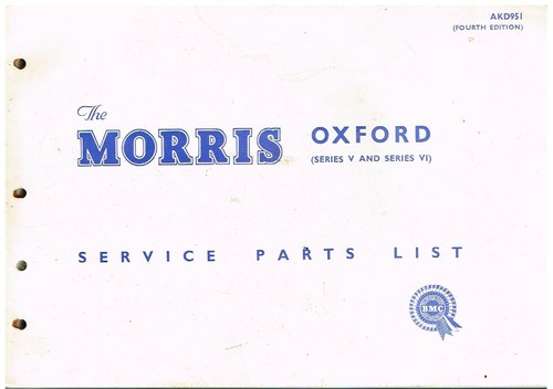 Morris oxford series vi - morris, &